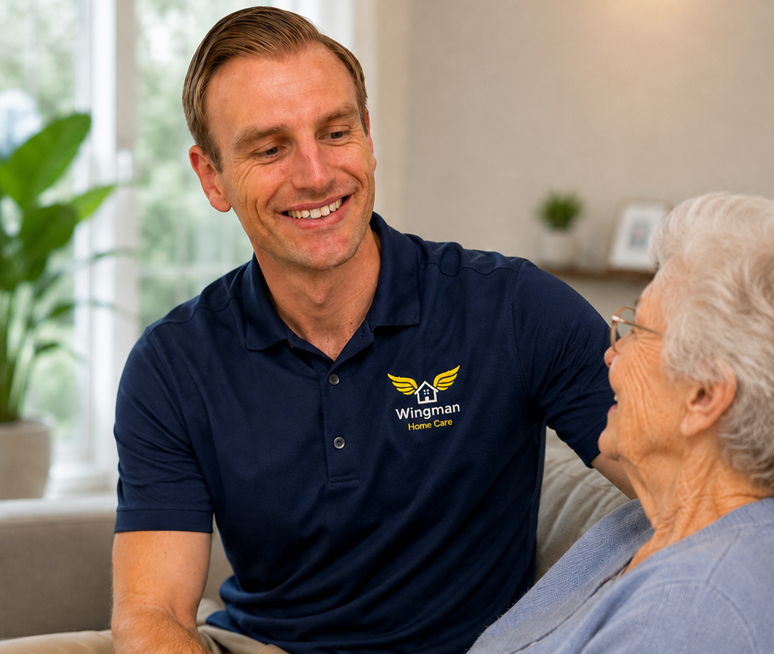 Family member staying informed about loved one